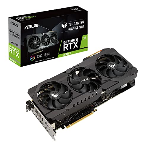 Tarjeta gráfica ASUS TUF Gaming NVIDIA GeForce RTX 3080 Ti OC Edition (PCIe 4.0, 12 GB GDDR6X, HDMI 2.1, DisplayPort 1.4a, rodamiento de bolas dual, certificación de grado militar, GPU Tweak II