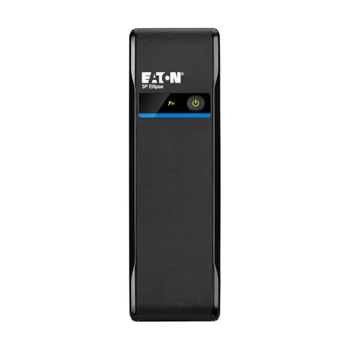 Eaton Serie Ellipse - Inversor 3P700F - 700VA/420W, 4 Salidas FR, Batería + Protección contra Sobretensiones, Diseño Compacto y Silencioso, Protección contra Rayos, Negro (B0F9YRH8BK)