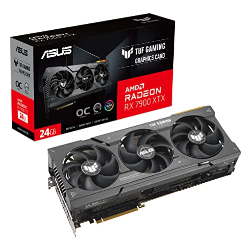 ASUS TUF GAMING Radeon RX 7900 XTX OC Edition - Tarjeta gráfica para juegos (24 GB GDDR6X, PCIe 4.0, HDMI 2.1a, DisplayPort 2.1, ventiladores axiales)
