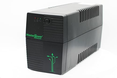 Master Power UPS 650 VA Sistema de Alimentación Ininterrumpida, Voltaje de Salida Constante 360W, 2 Tomas Schuko