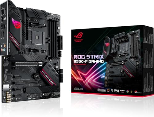 ROG Strix B550-F Gaming: placa base AMD B550 Ryzen AM4, ATX, PCIe 4.0, 14 fases de alimentación, Intel 2.5Gb Ethernet, 2xM.2, OptiMem II, micrófono con cancelación de ruido AI, USB 3.2 Gen. 2, Aura Sync RGB